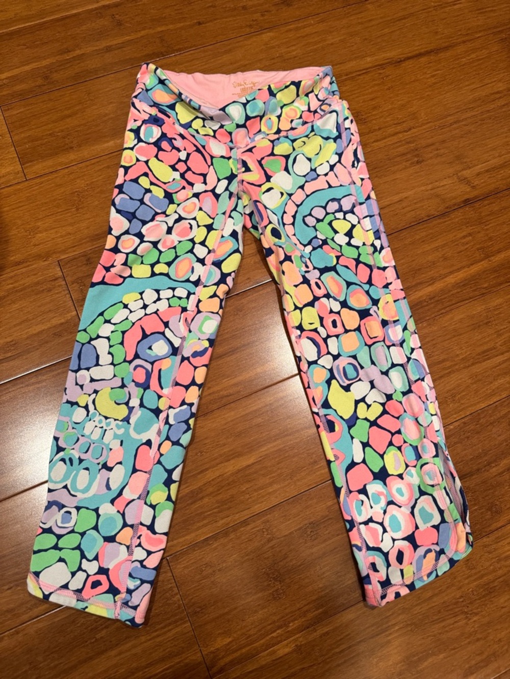 Lilly Pulitzer Multicolor Abstract Print Leggings - Pink, Blue, Green, Yellow